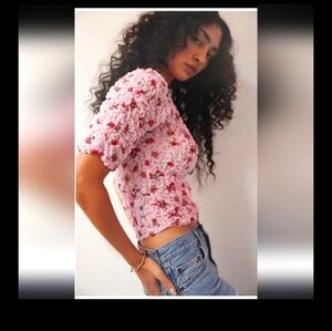 NWT Free People  Rosie Posie Top Adorable For VALENTINES DAY L